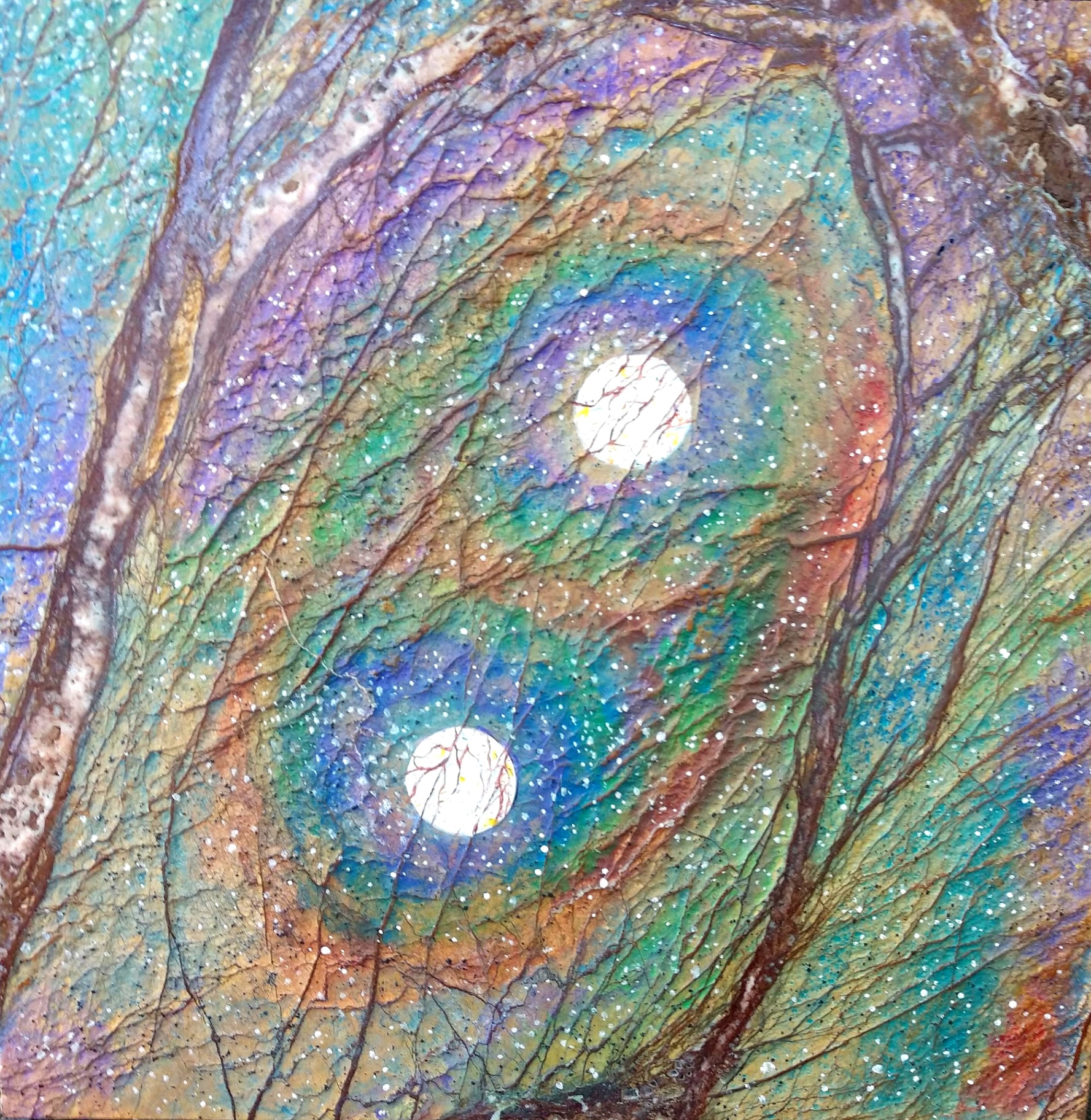 Two Moons — Original painting by Kyro The Art Fairy